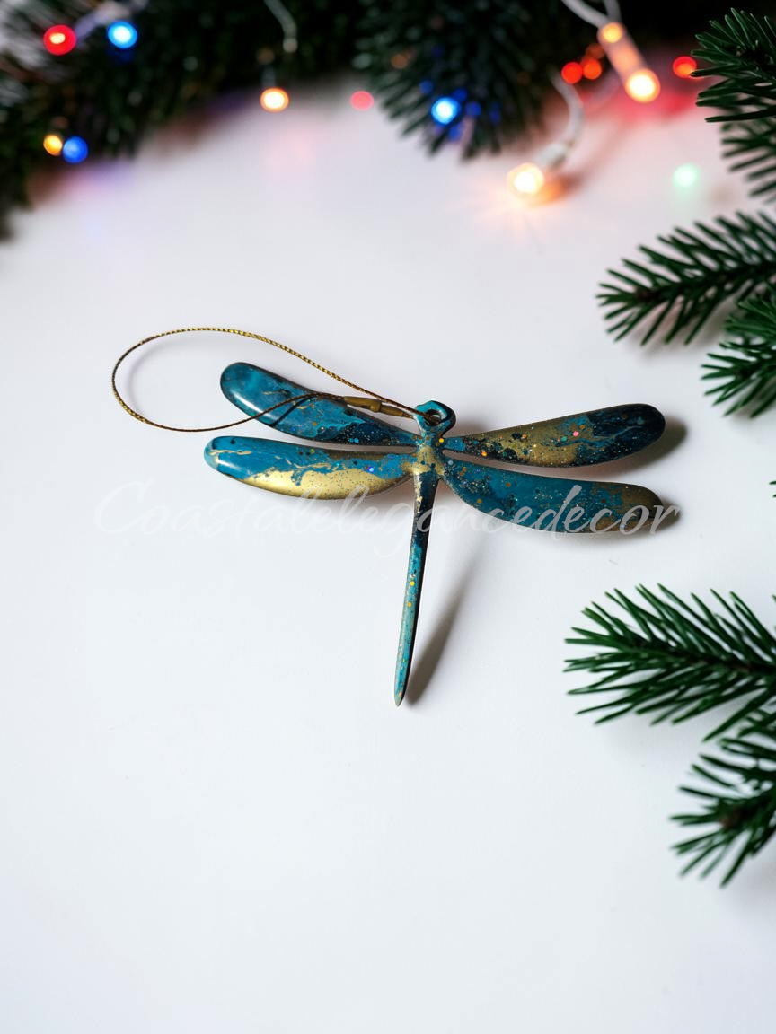 Handmade Nature Dragonfly Christmas Tree Keepsake Ornament Multiple Colors