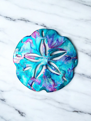 Colorful Beach Sand Dollar Wall Decoration Handmade