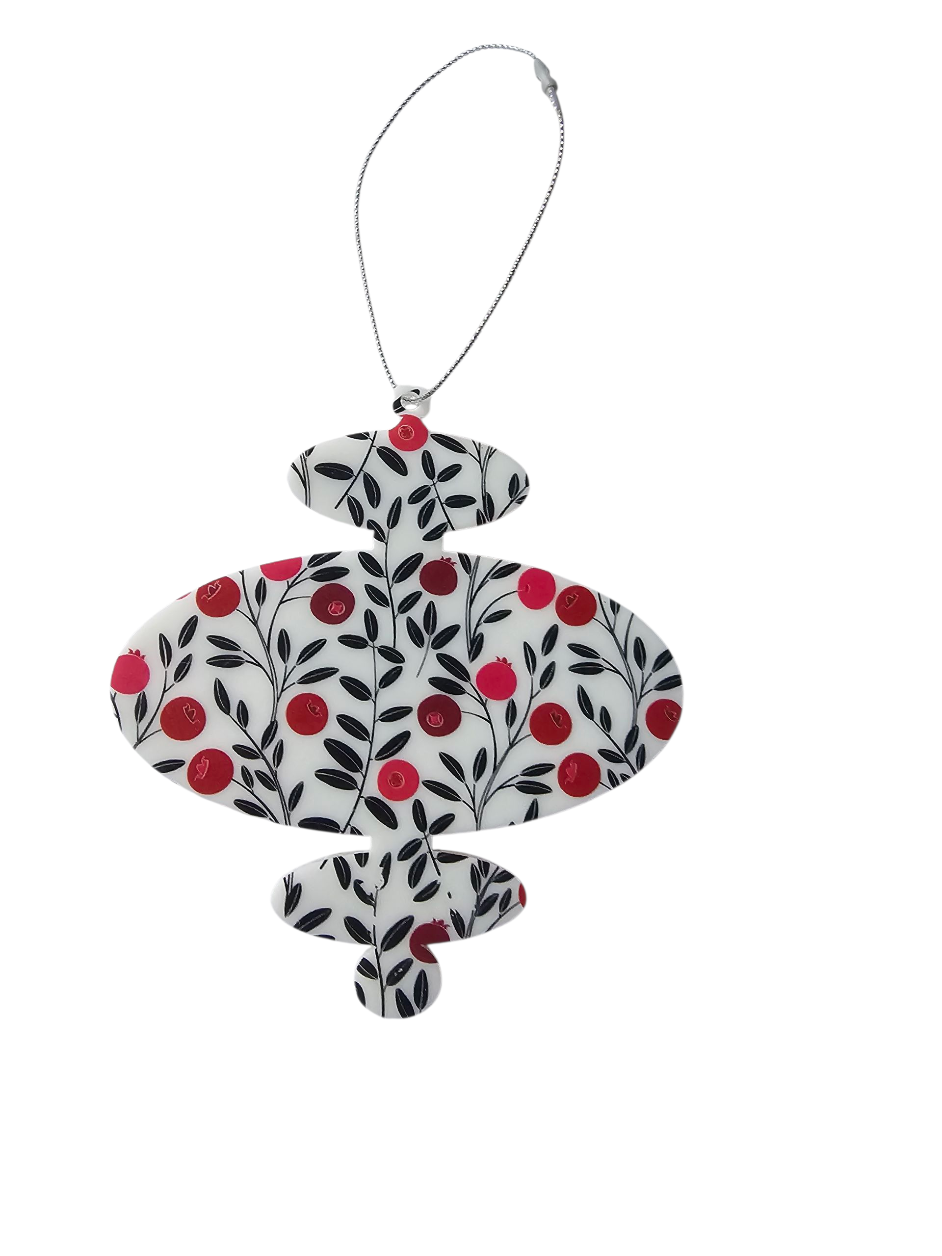 Nostalgic Retro Style Cranberry and Branches Christmas Ornaments 3 Styles