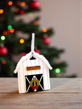 Load image into Gallery viewer, Personalized Keepsake Farmhouse Barn Ornament White
