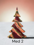 Charger l'image dans la visionneuse de la galerie, Handcrafted wood and resin candy striped Christmas tree
