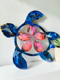 Load image into Gallery viewer, Handcrafted Coastal Polynesian Tripical Flower Sea Turtle Wall Decor
