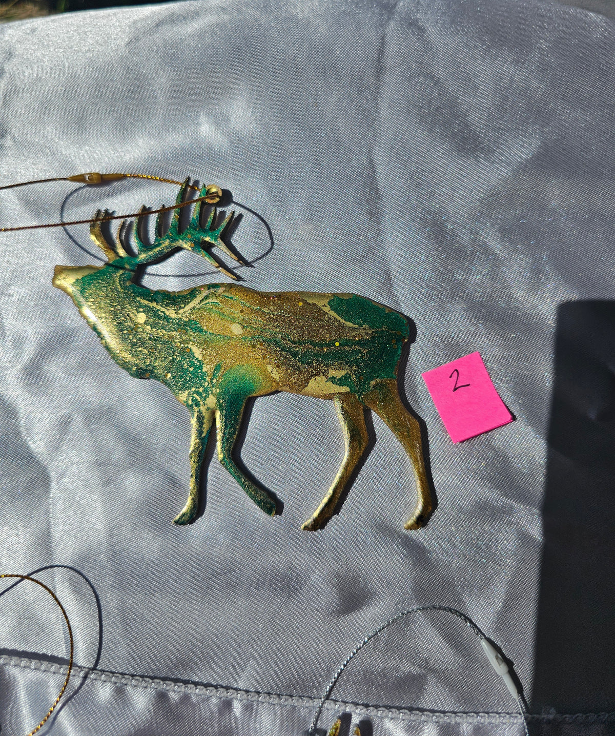 Nature Themed Standing Elk Wood and Resin Ornaments