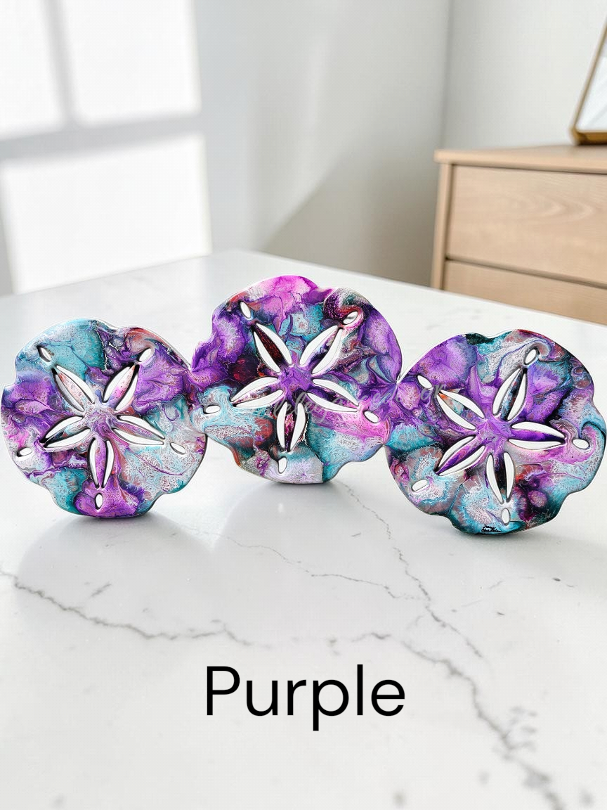 Sand Dollar Trio Wall Beachy Decoration Multiple Color Choices