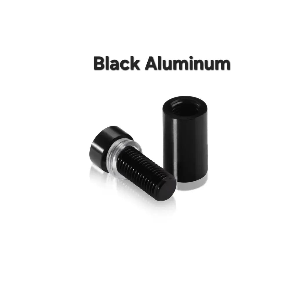 1/2" Round Sign Standoffs: 316 Marine Grade Stainless & Anodized Aluminum - Tamper Resistant Options