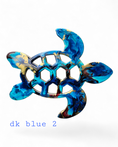 Load image into Gallery viewer, Handcrafted 10" Coastal Polynesian Flower Sea Turtle Wall Art Decor with Vibrant Colors
