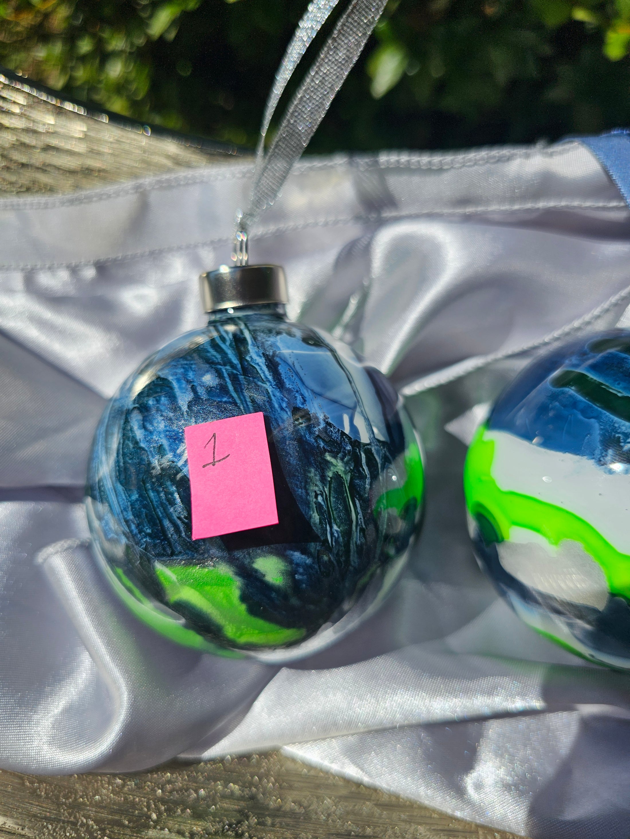 Handcrafted PNW Football Heirloom Quality Glass Christmas Ornament