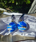 Charger l'image dans la visionneuse de la galerie, Handcrafted Royal Blues & Gold Ink Glass Christmas Ornament
