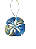 Charger l'image dans la visionneuse de la galerie, Handmade Coastal Sand Dollar Christmas Ornaments Resin and Wood
