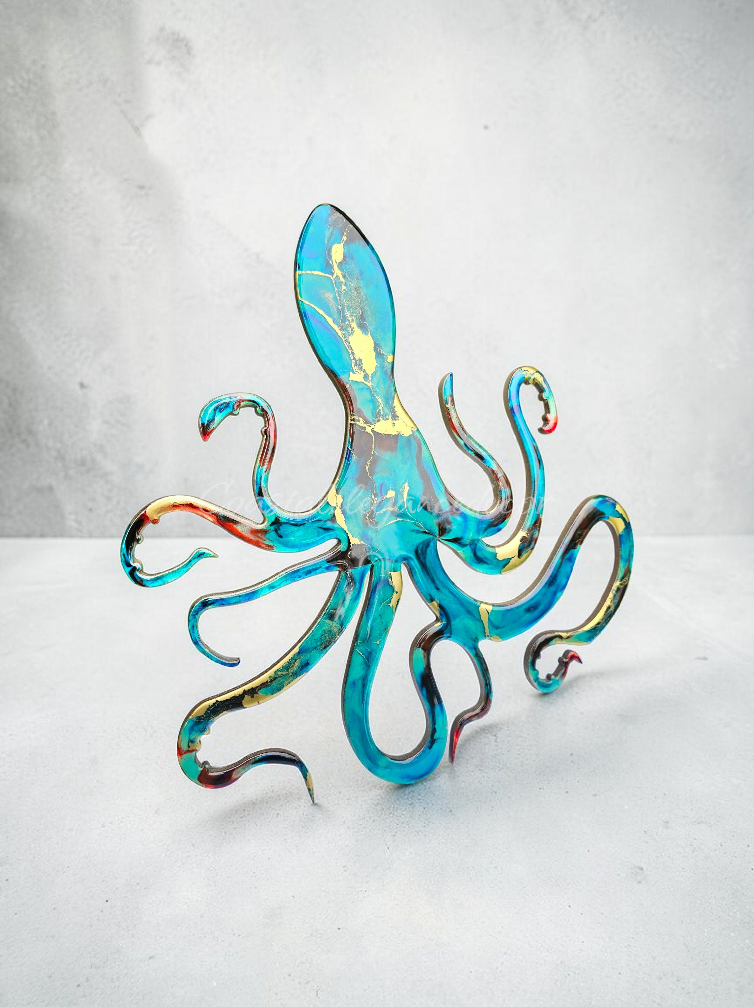 Contemporary Colorful Handmade Octopus Wall Decor