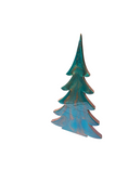 Load image into Gallery viewer, Deep Emerald Green & Copper Resin Wood Christmas Tree | 3D Tabletop Holiday Centerpiece | Jewel Tone Winter Mantel Decor
