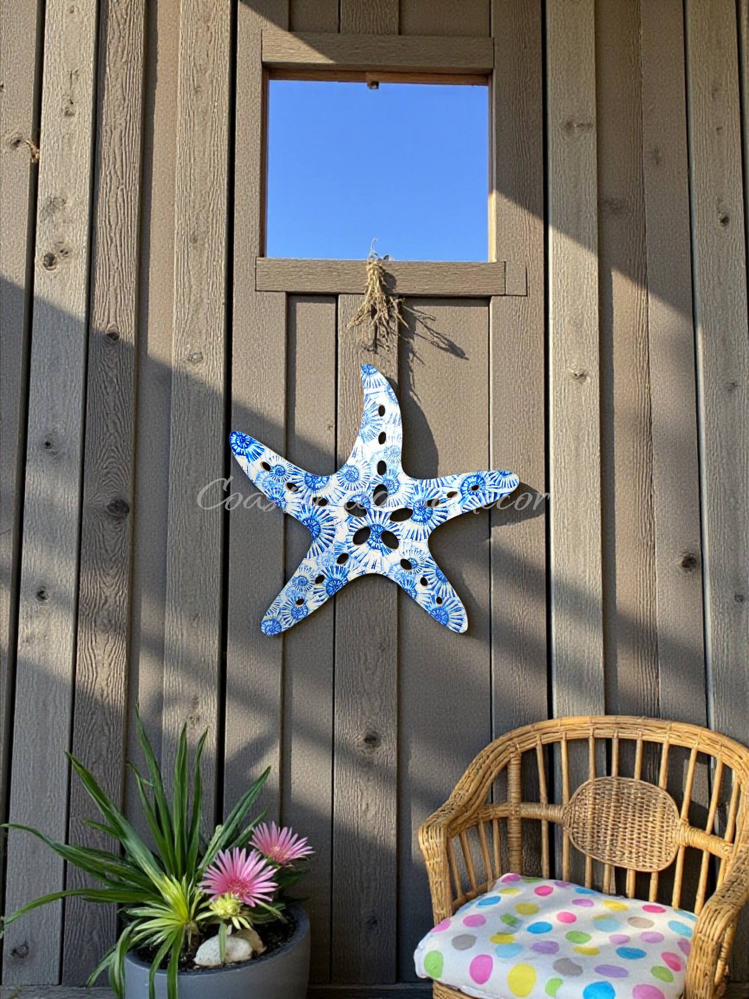 Starfish Weatherproof Outdoor Acrylic Wall Art - Coastal Marine Life Collection - UV Protected