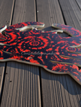 Load image into Gallery viewer, side shot of 1/4 inch acrylic outdoor crab with nail holes, lying on a deck
